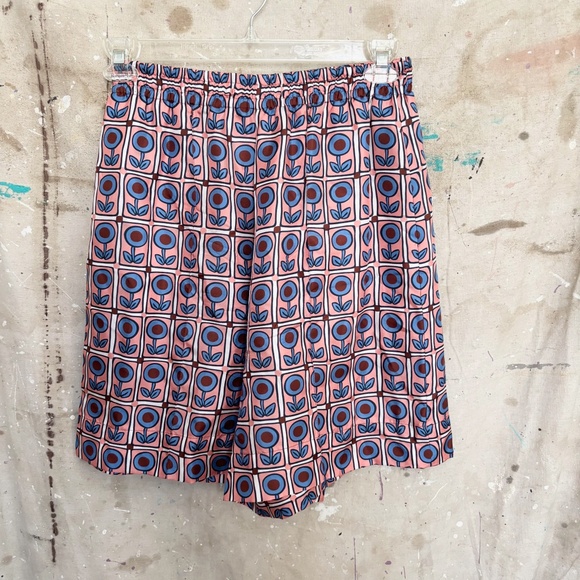 Odeeh Silk Patterned Bermuda Shorts - Picture 1 of 4